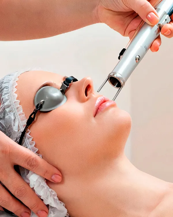 Paciente en dermatología laser